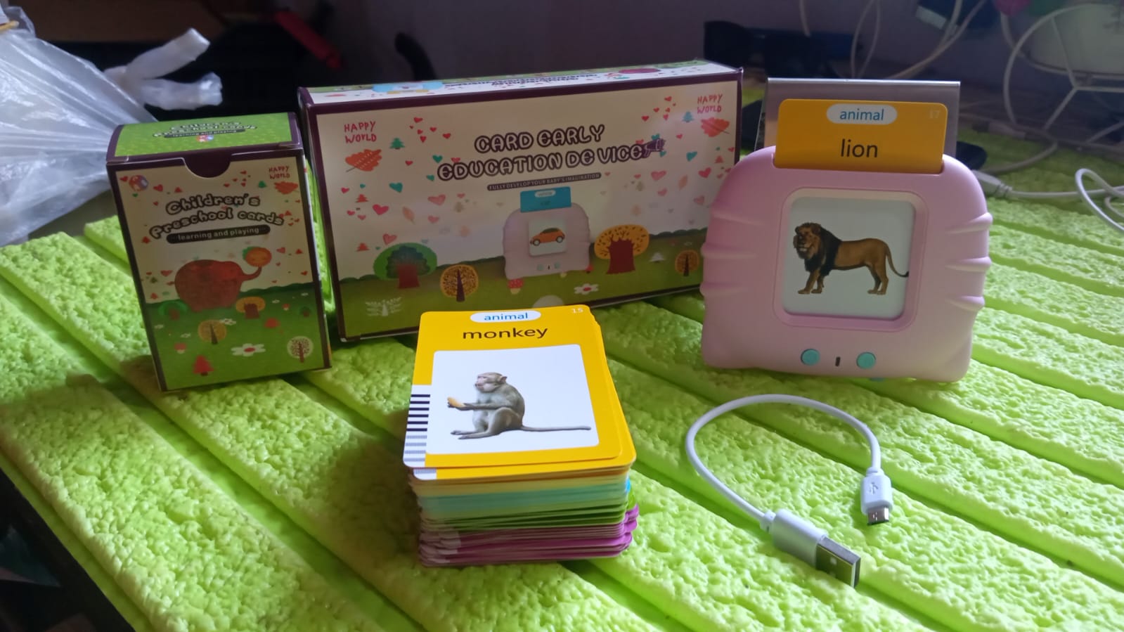 Preschool Learning Toys Flash Cards for Small Kids Educational Toys English Words Learning Machine for Kids with 224 Words, Birthday Gift for Kids Intelligent Electric Kids Language Card (1 Set) Preschool Learning Toys Flash Cards for Small Kids Educational Toys English Words Learning Machine for Kids with 224 Words, Birthday Gift for Kids Intelligent Electric Kids Language Card (1 Set)